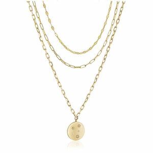 Ela Rae starburst pre-layered charm necklace